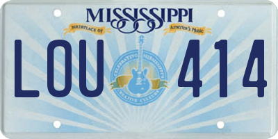 MS license plate LOU414