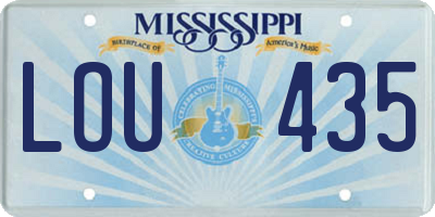 MS license plate LOU435