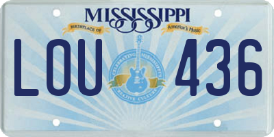 MS license plate LOU436