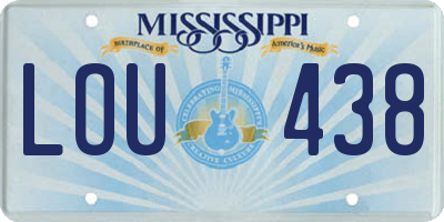 MS license plate LOU438