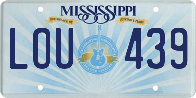 MS license plate LOU439