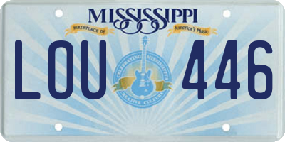 MS license plate LOU446