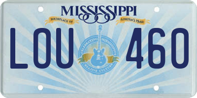 MS license plate LOU460