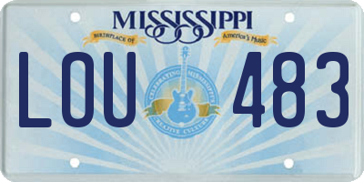 MS license plate LOU483