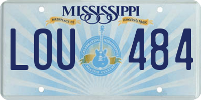 MS license plate LOU484