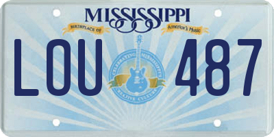 MS license plate LOU487