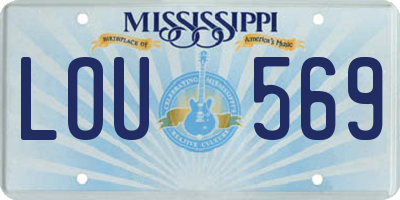 MS license plate LOU569