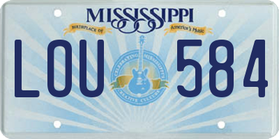 MS license plate LOU584