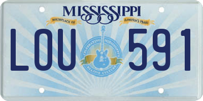 MS license plate LOU591