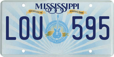 MS license plate LOU595