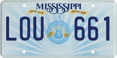 MS license plate LOU661
