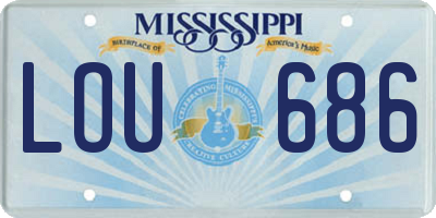 MS license plate LOU686