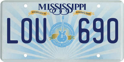 MS license plate LOU690