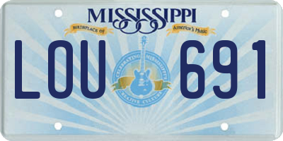 MS license plate LOU691