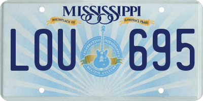 MS license plate LOU695