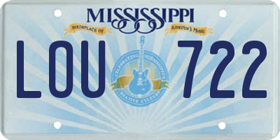 MS license plate LOU722
