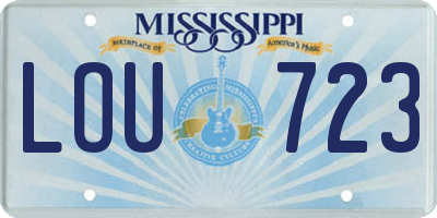 MS license plate LOU723