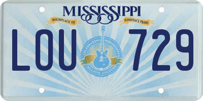 MS license plate LOU729