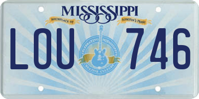 MS license plate LOU746