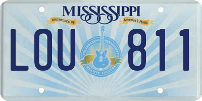 MS license plate LOU811