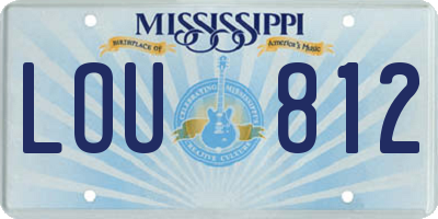 MS license plate LOU812
