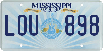 MS license plate LOU898
