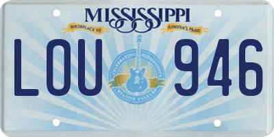 MS license plate LOU946