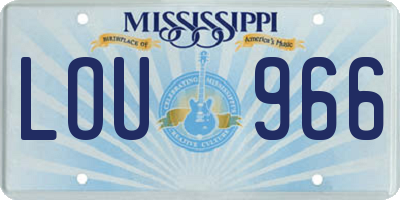 MS license plate LOU966
