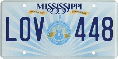 MS license plate LOV448
