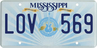 MS license plate LOV569