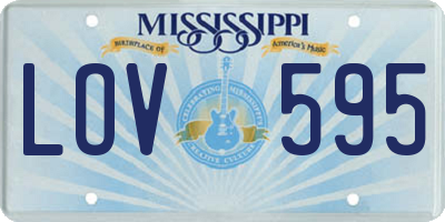 MS license plate LOV595