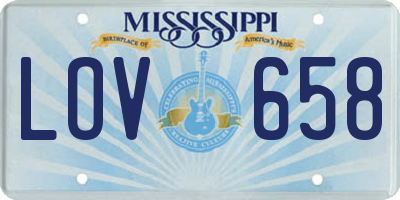 MS license plate LOV658