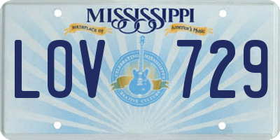 MS license plate LOV729