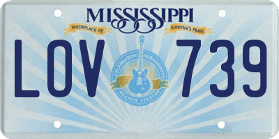 MS license plate LOV739