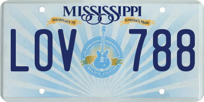 MS license plate LOV788