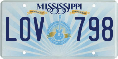 MS license plate LOV798