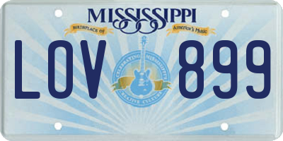 MS license plate LOV899