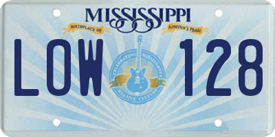 MS license plate LOW128