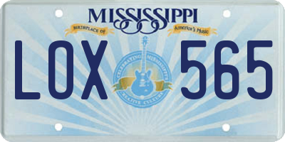 MS license plate LOX565