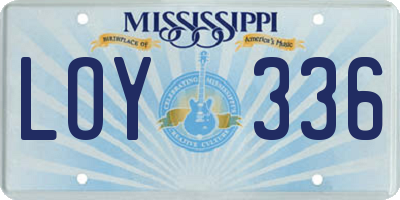 MS license plate LOY336