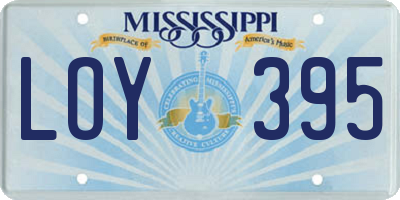 MS license plate LOY395