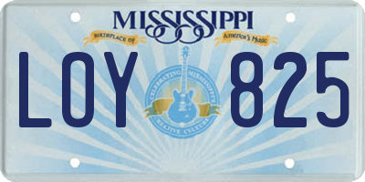 MS license plate LOY825