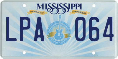 MS license plate LPA064