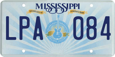 MS license plate LPA084