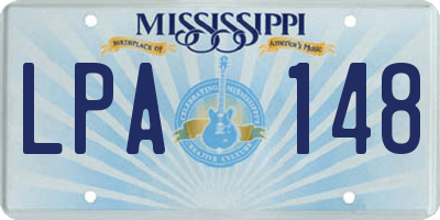 MS license plate LPA148