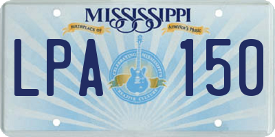 MS license plate LPA150
