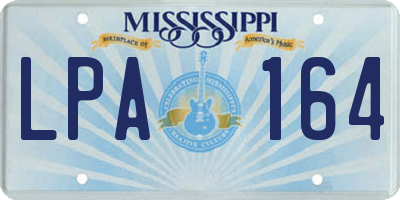 MS license plate LPA164