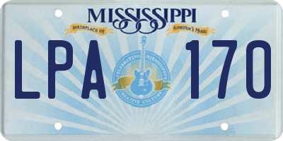 MS license plate LPA170