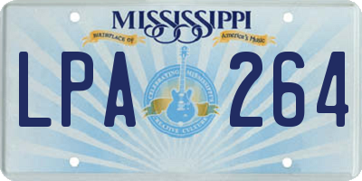 MS license plate LPA264
