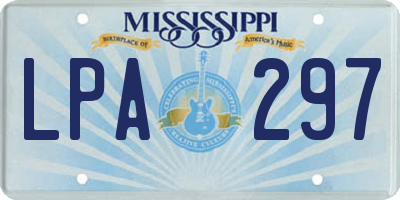 MS license plate LPA297
